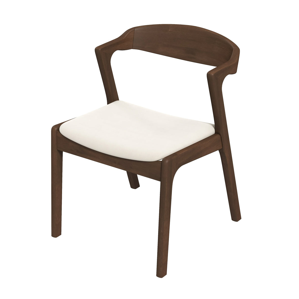 Dakota Solid Wood Cream Velvet Dining Chair (Set Of 2) by Ashcroft Imports at Eve Furniture