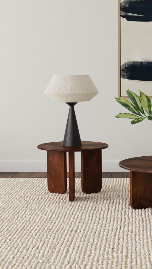 Dale Brown Round Solid Mango Wood Side End Table by Coaster at Eve Furniture