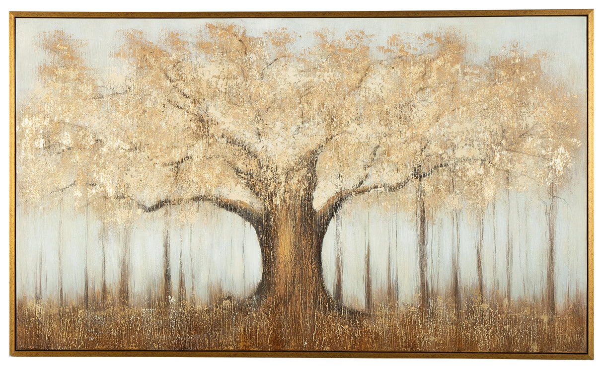 Dalewick Brown/Gray/Gold Finish Wall Art by Ashley at Eve Furniture