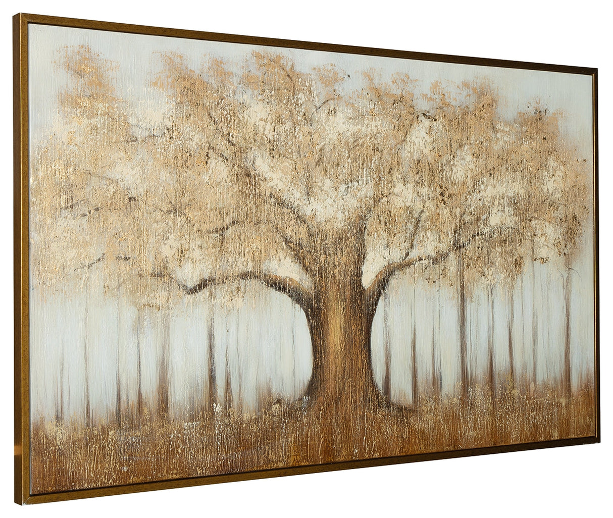 Dalewick Brown/Gray/Gold Finish Wall Art by Ashley at Eve Furniture