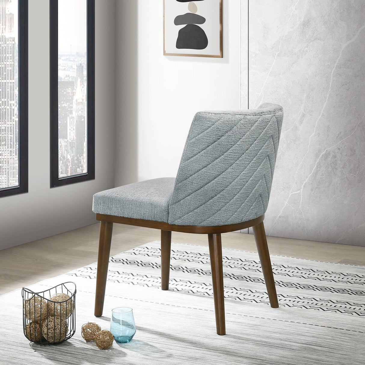 Daley Grey Fabric Dining Chair (Set Of 2) by Ashcroft Furniture at Eve Furniture