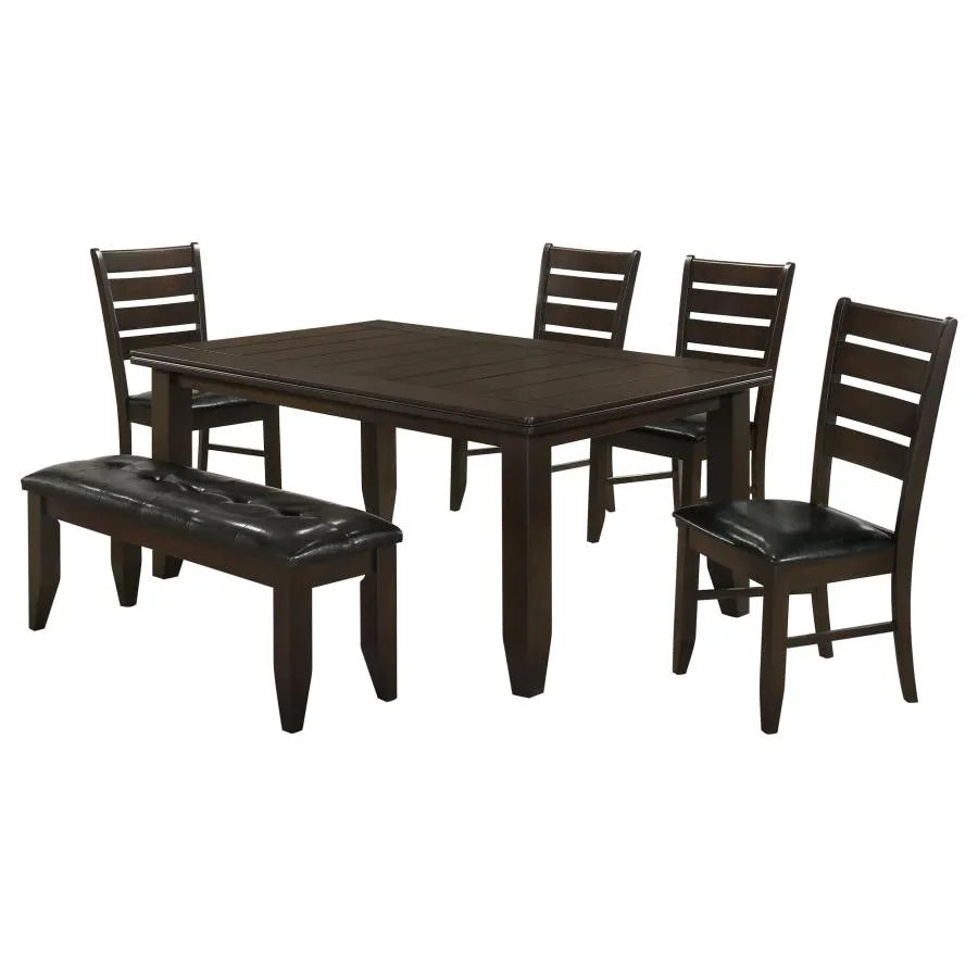 Dalila Cappuccino/Black 6-Piece Dining Set by Coaster at Eve Furniture