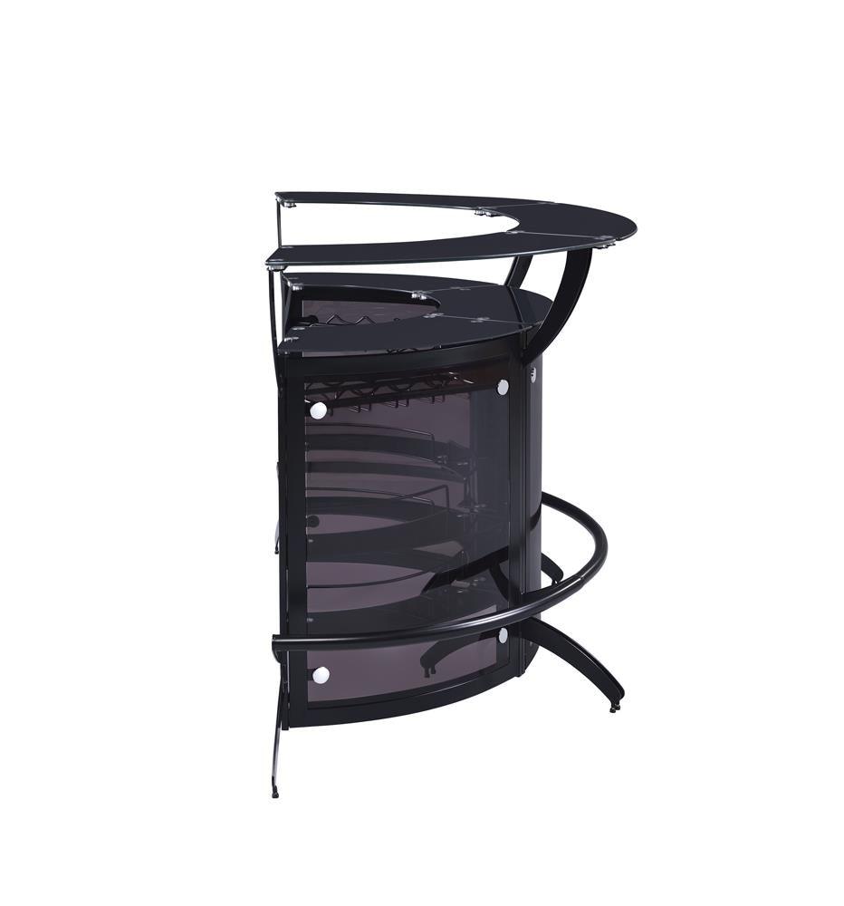 Dallas Smoked/Black 3-Bottle Wine Rack Bar Unit by Coaster at Eve Furniture