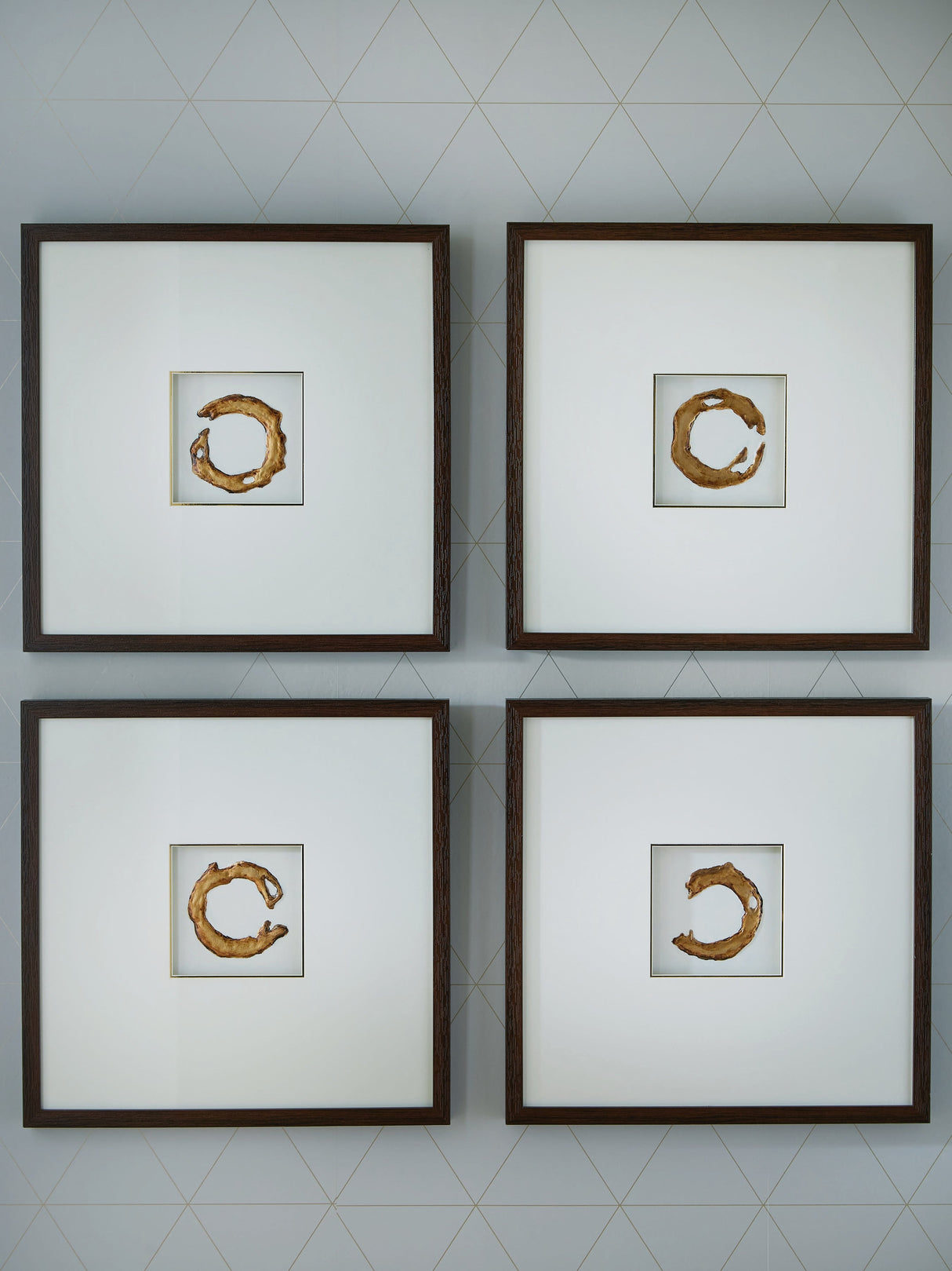 Dallbourne White/Gold Finish Wall Art (Set of 4) by ASHLEY FURNITURE at Eve Furniture