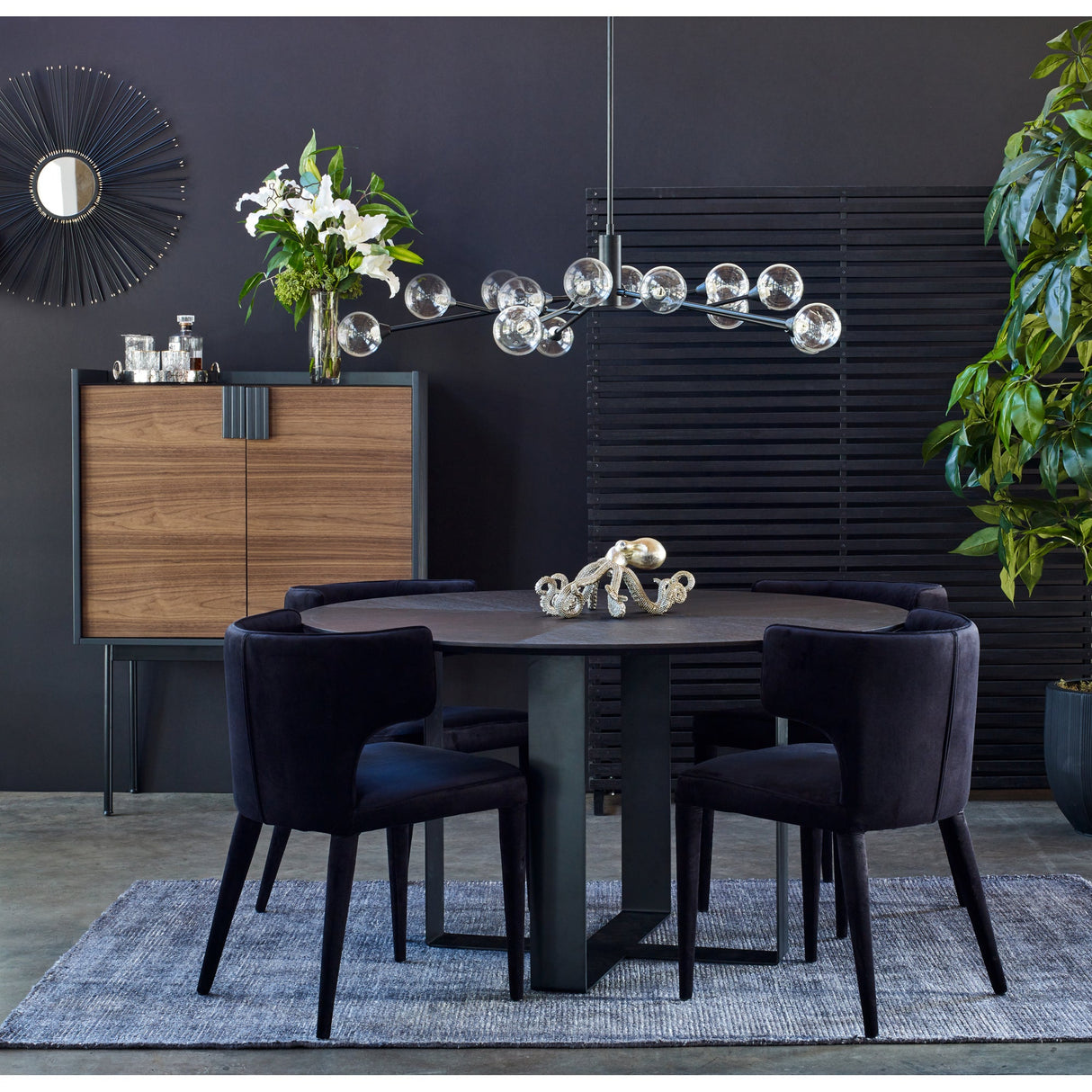 Dallin Black Screen by Moe's Home at Eve Furniture