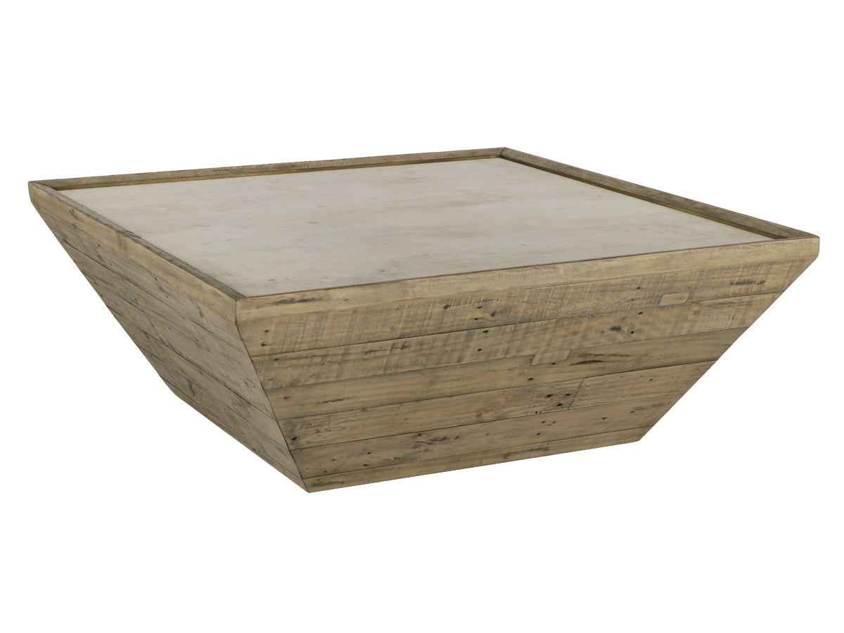 Dalton Natural/Weathered Chalk Square Coffee Table by Classic Home at Eve Furniture