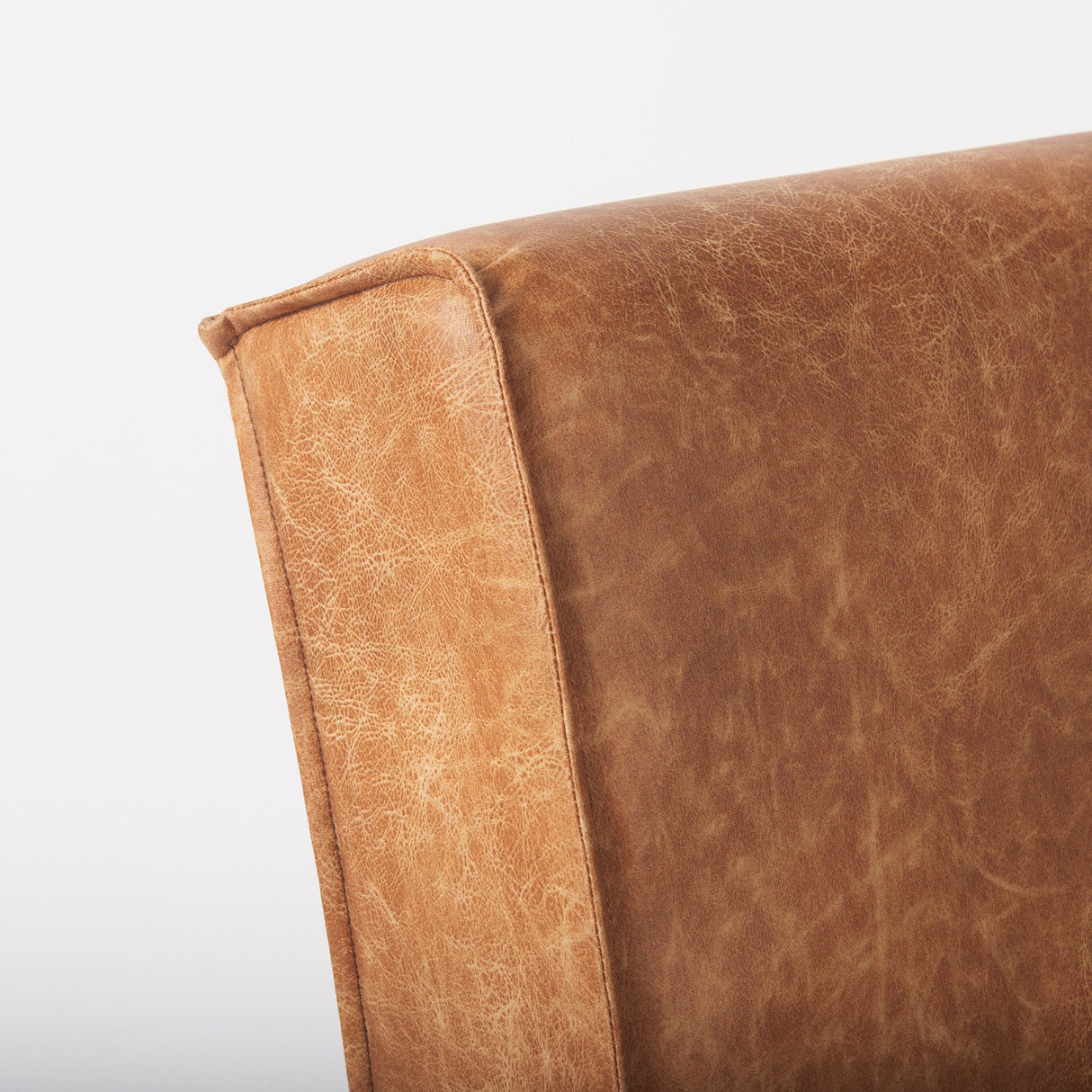 Damon Cognac Brown Faux Leather Dining Chair, Set of 2 by Mercana at Eve Furniture