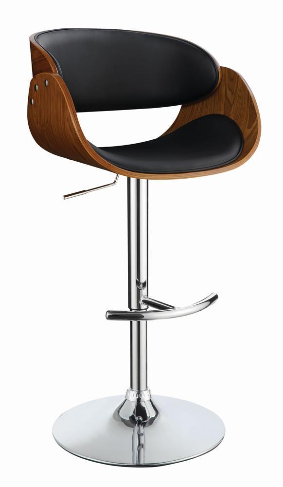 Dana Black and Chrome Adjustable Bar Stool by Coaster at Eve Furniture