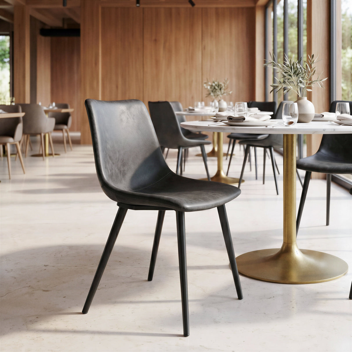 Daniel Vintage Black Dining Chair (Set of 2) by Zuomod at Eve Furniture