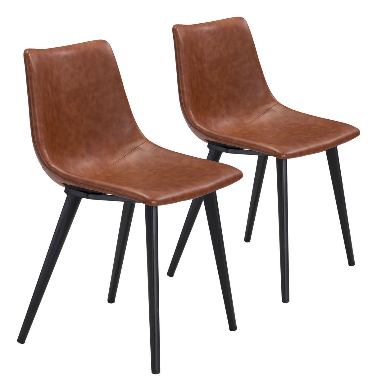 Daniel Vintage Brown Dining Chair (Set of 2) by Zuomod at Eve Furniture
