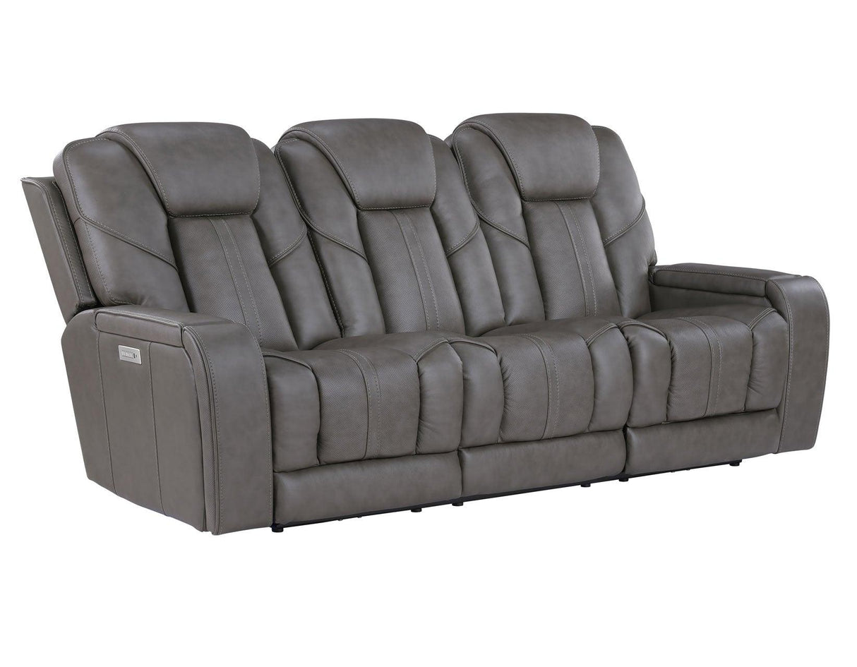 Daniel 3-Piece Triple Power Leather Manual Reclining Set by Steve Silver at Eve Furniture
