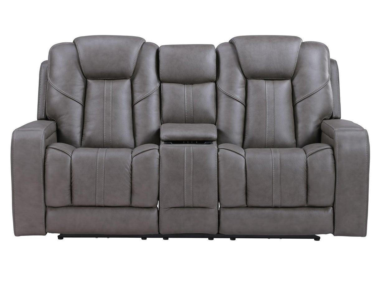 Daniel 3-Piece Triple Power Leather Manual Reclining Set by Steve Silver at Eve Furniture