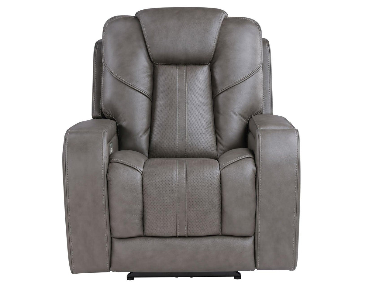Daniel 3-Piece Triple Power Leather Manual Reclining Set by Steve Silver at Eve Furniture