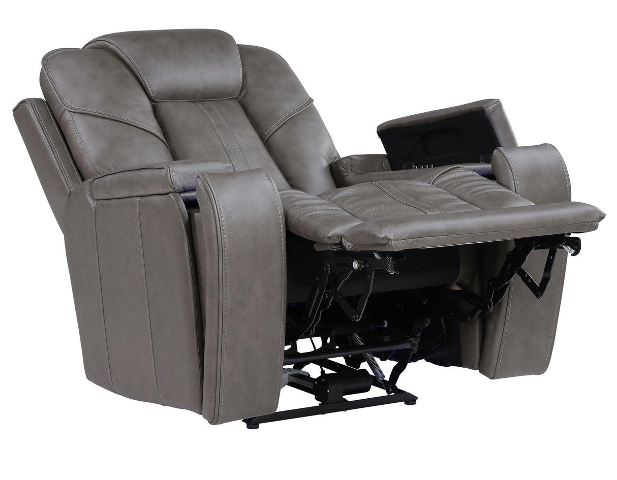Daniel 3-Piece Triple Power Leather Manual Reclining Set by Steve Silver at Eve Furniture