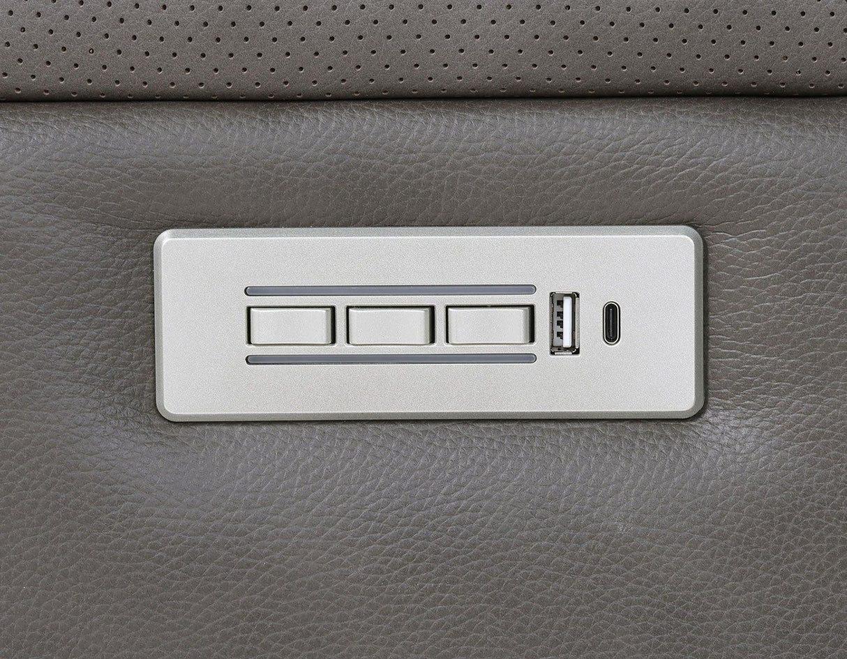 Daniel 3-Piece Triple Power Leather Manual Reclining Set by Steve Silver at Eve Furniture