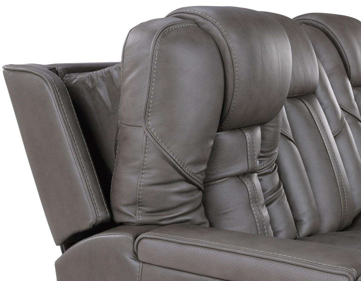 Daniel 3-Piece Triple Power Leather Manual Reclining Set by Steve Silver at Eve Furniture