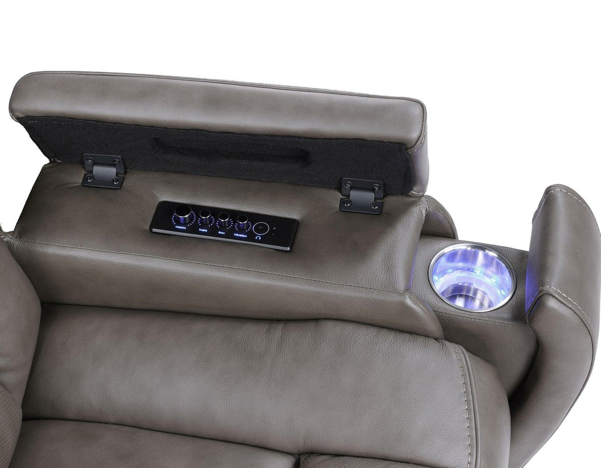 Daniel 3-Piece Triple Power Leather Manual Reclining Set by Steve Silver at Eve Furniture