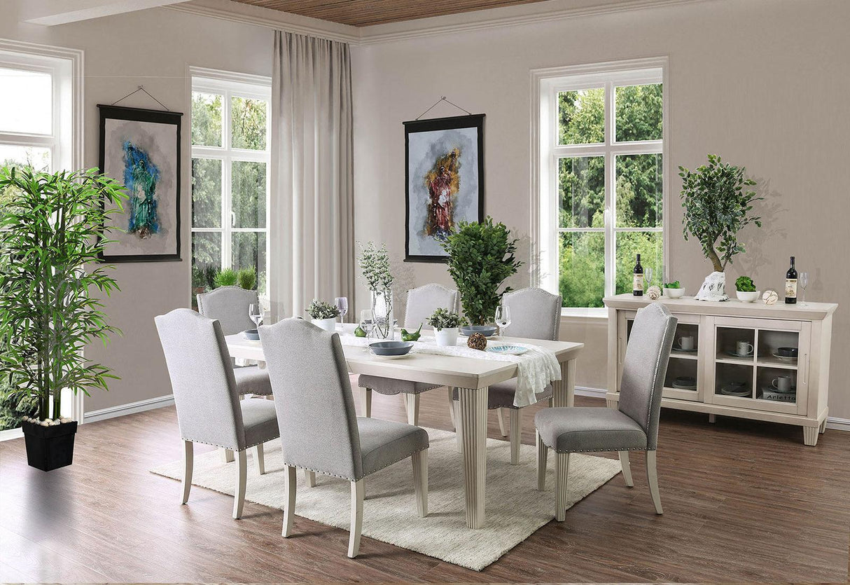 Daniella Antique White/Gray Dining Table by Furniture of America at Eve Furniture