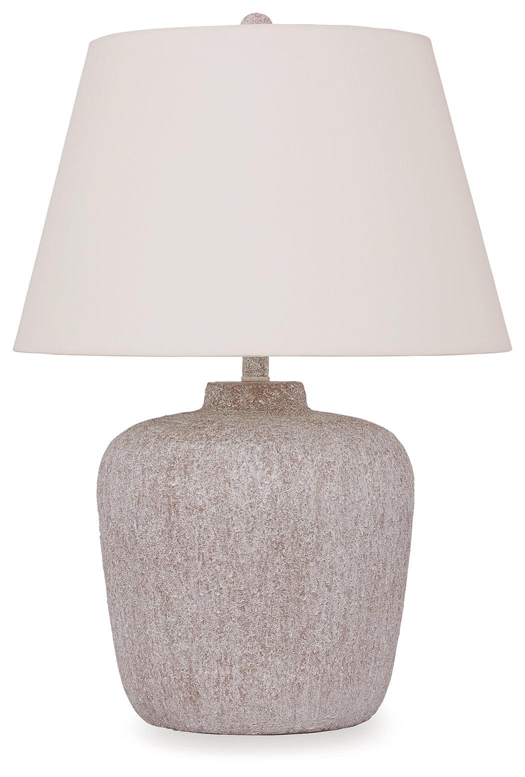 Danry Distressed Cream Table Lamp by Ashley at Eve Furniture