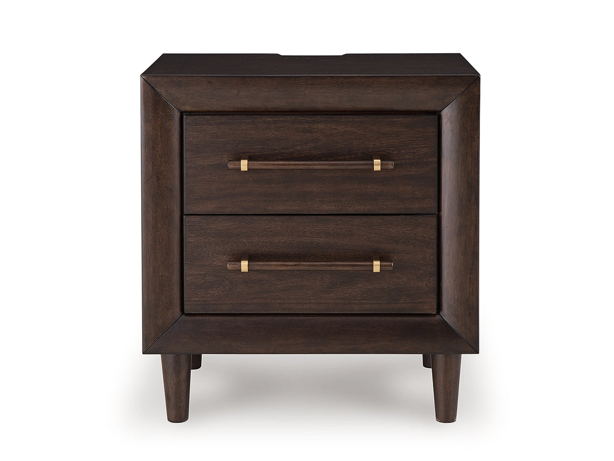 Dantenton Merlot Panel Bedroom Set by Ashley at Eve Furniture