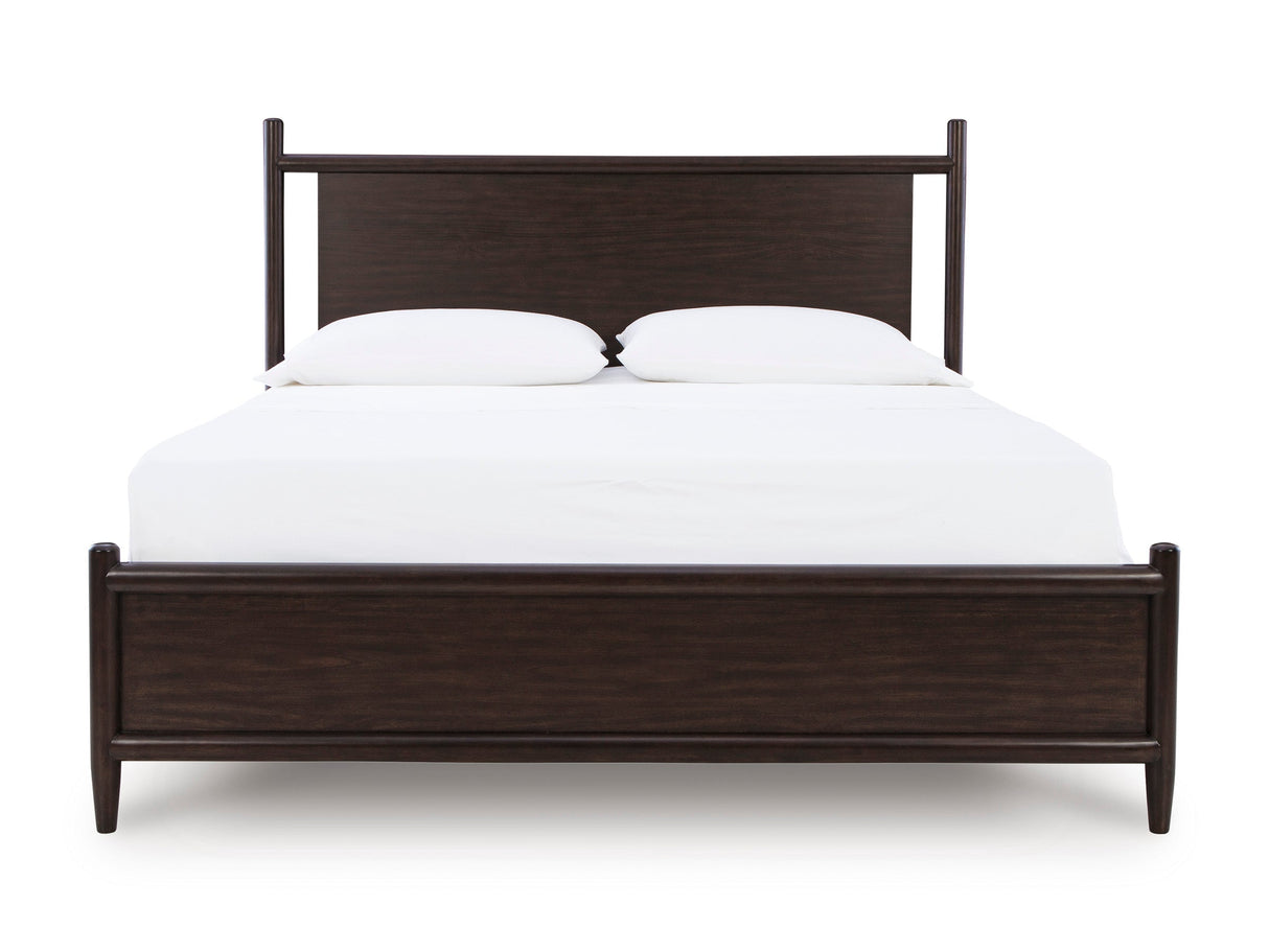 Dantenton Merlot Panel Bedroom Set by Ashley at Eve Furniture