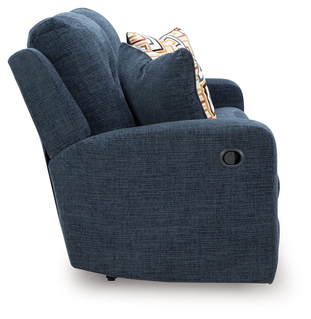 Danum Ink Manual Reclining Sofa by Ashley at Eve Furniture