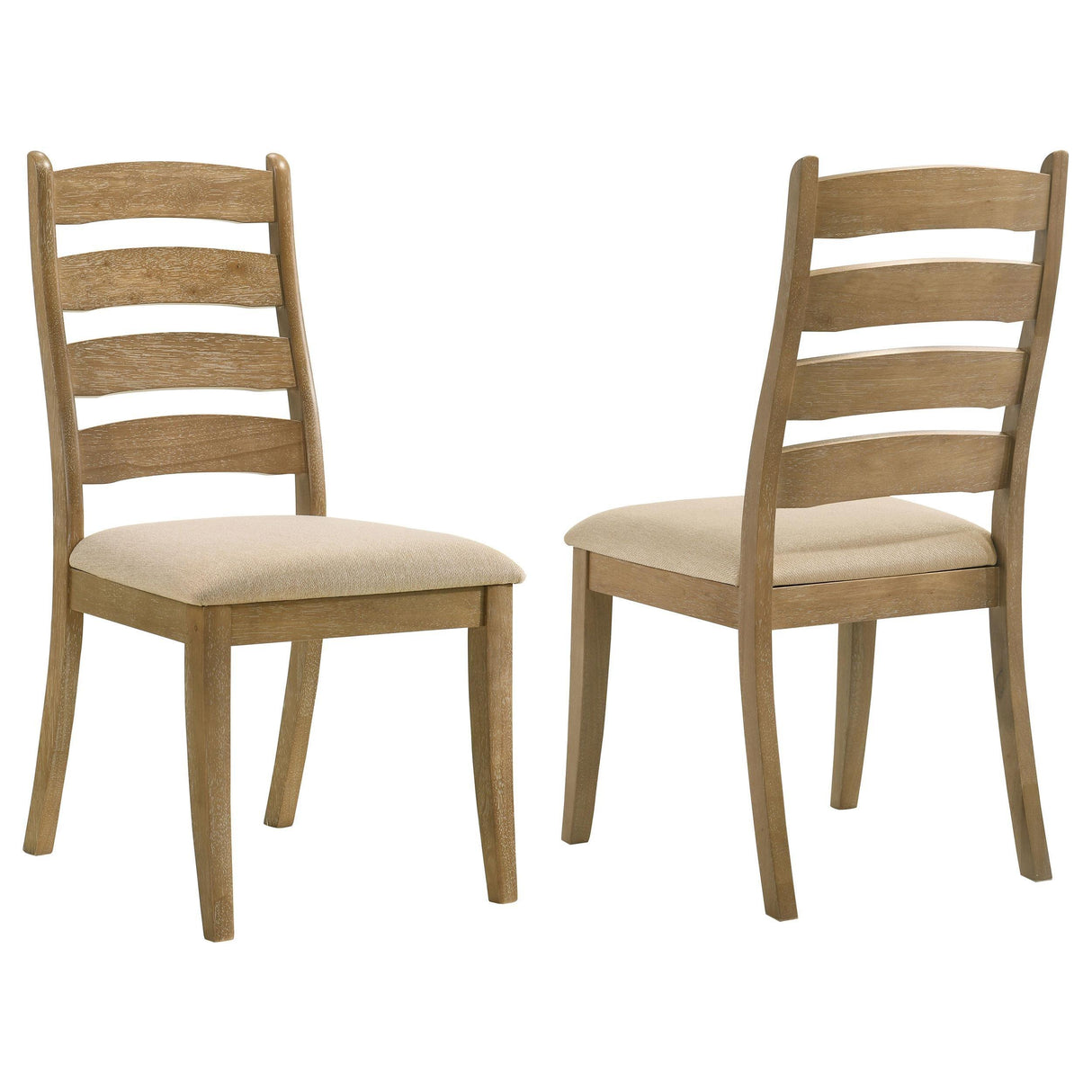 Danvers Ladder Back Dining Side Chair Brown Oak (Set of 2) by Coaster at Eve Furniture