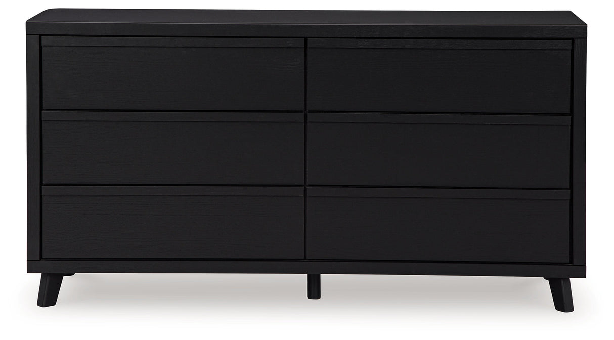 Danziar Black Full Slat Framed Platform Bedroom Set by Ashley at Eve Furniture