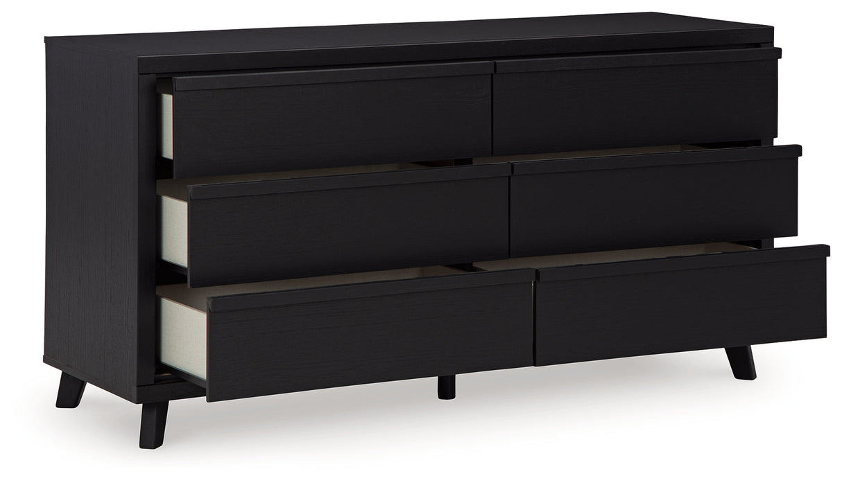 Danziar Black Full Slat Framed Platform Bedroom Set by Ashley at Eve Furniture