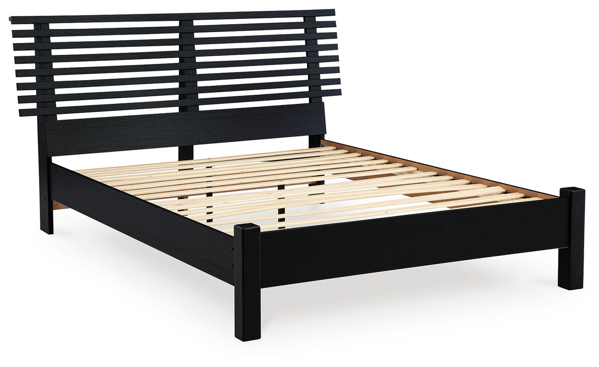 Danziar Black Full Slat Platform Bed by Ashley at Eve Furniture