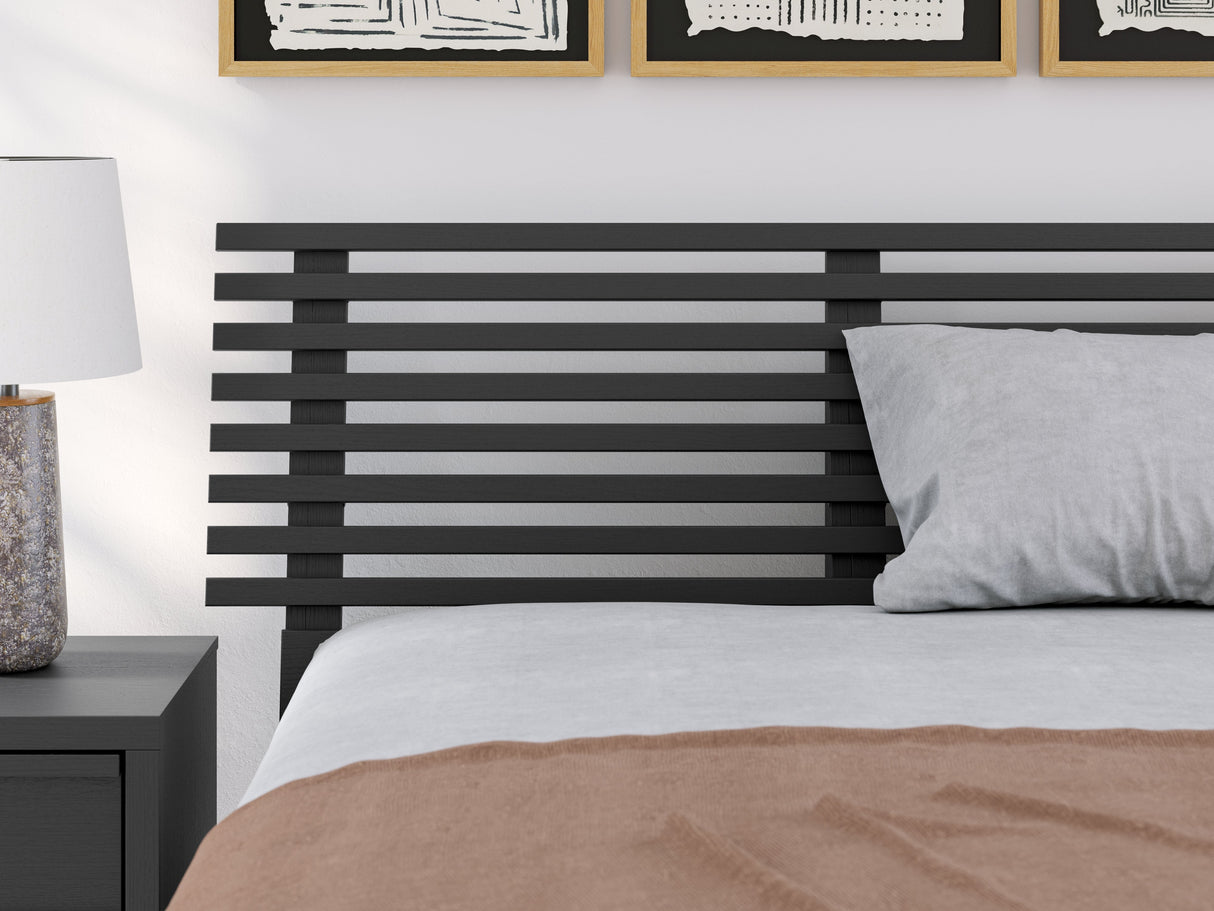 Danziar Black Full Slat Platform Bed by Ashley at Eve Furniture