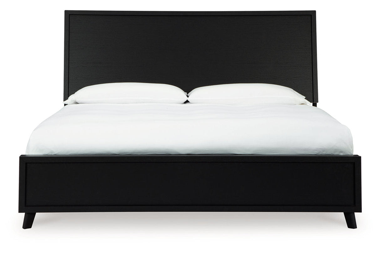Danziar Black King Framed Platform Bed by Ashley at Eve Furniture