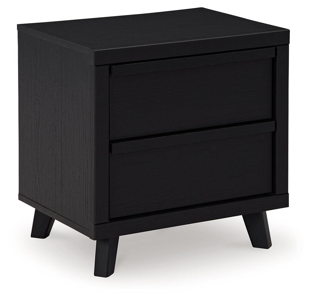 Danziar Black Nightstand by Ashley at Eve Furniture