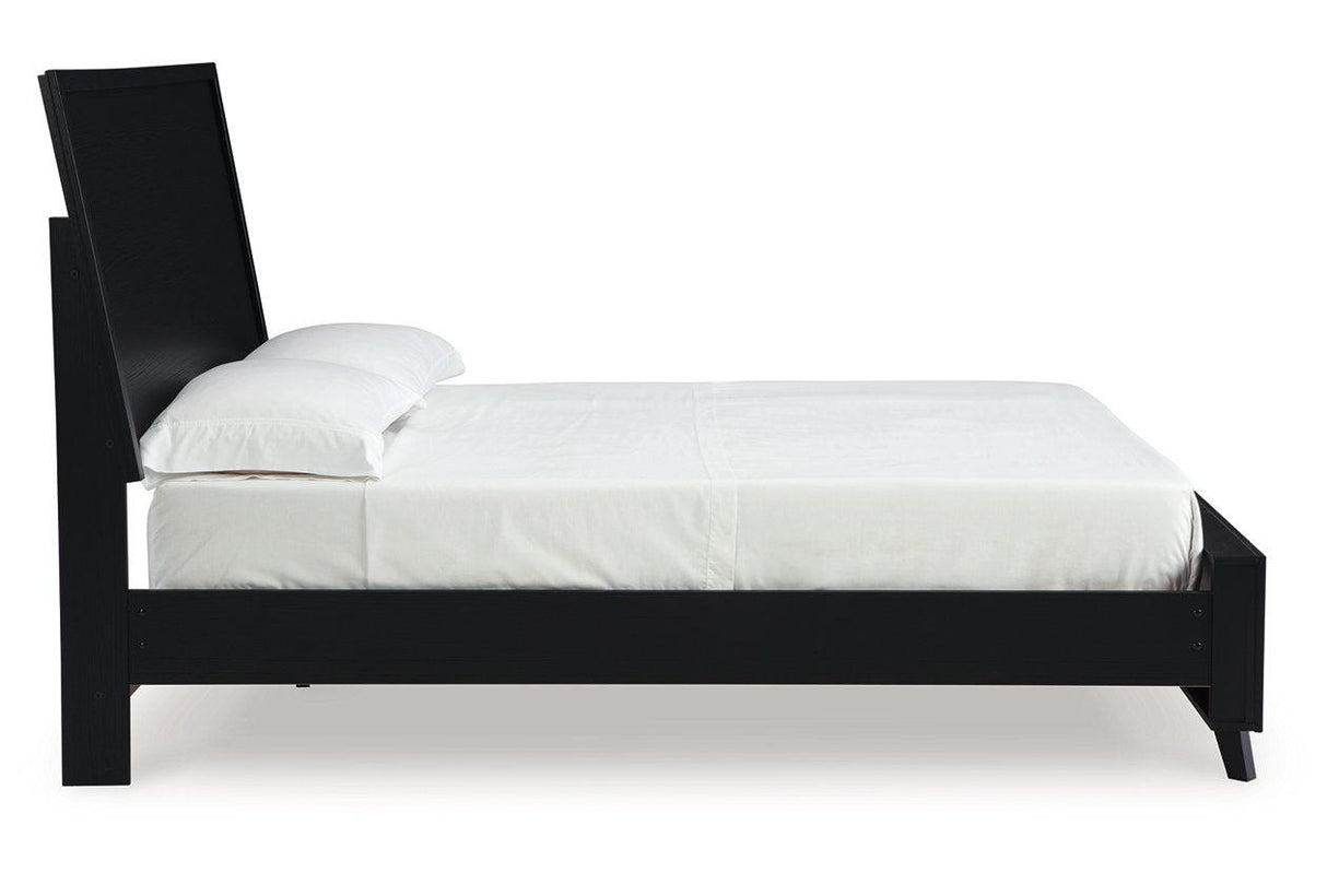 Danziar Black Queen Platform Bed by Ashley at Eve Furniture