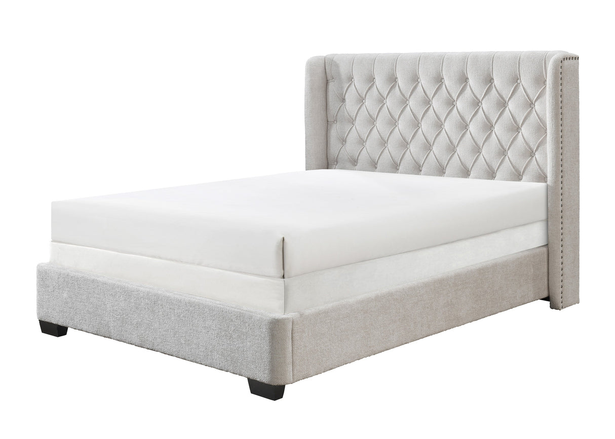 Daphne Oat Tweed Queen Bed by Crown Mark at Eve Furniture
