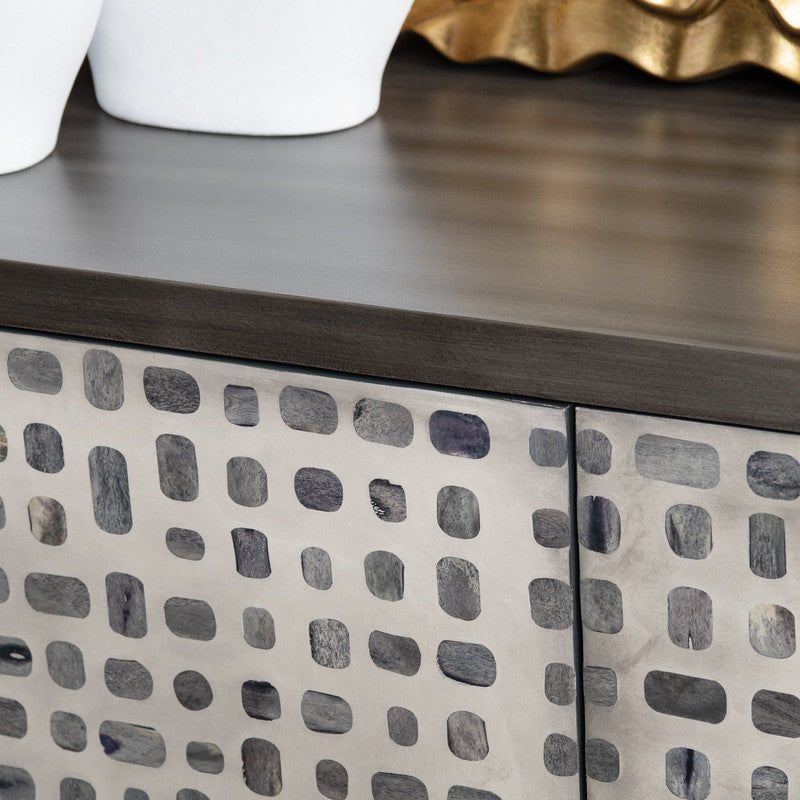 Dapple Brown/Cream Two-Door Cabinet by Crestview at Eve Furniture