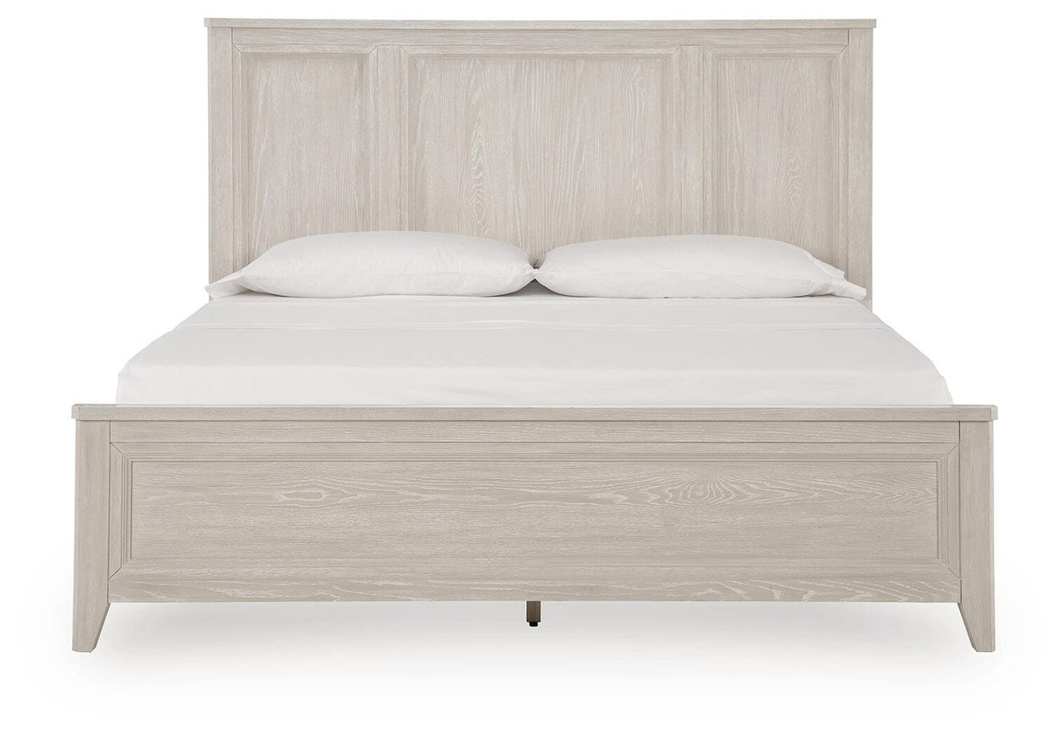 Darbonton Dove White California King Panel Storage Bed by Ashley at Eve Furniture