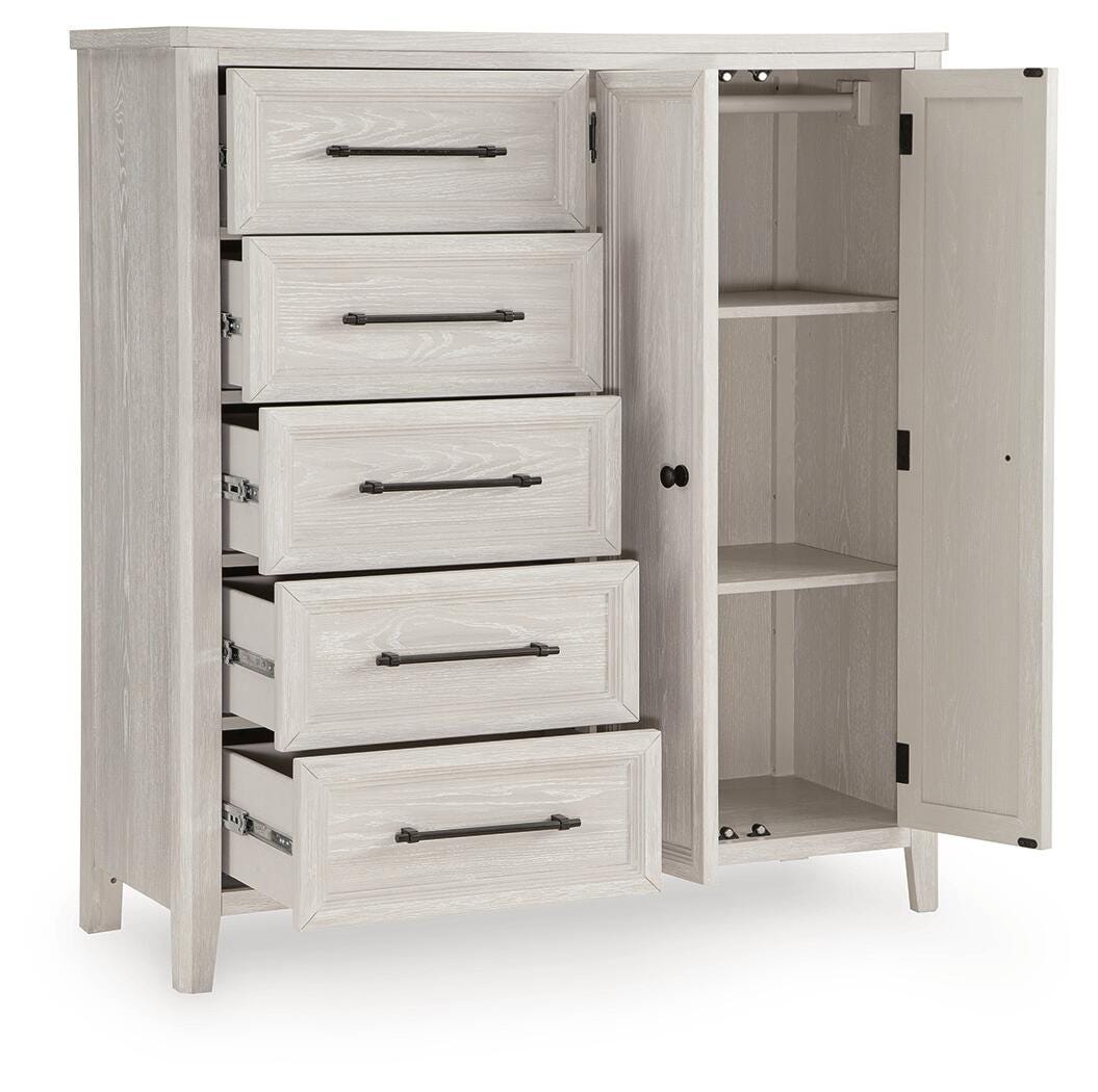 Darbonton Dove White Door Chest by Ashley at Eve Furniture