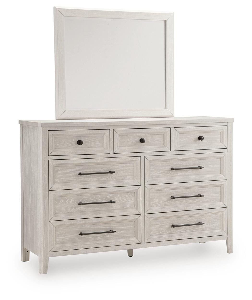 Darbonton Dove White Dresser and Mirror by Ashley at Eve Furniture