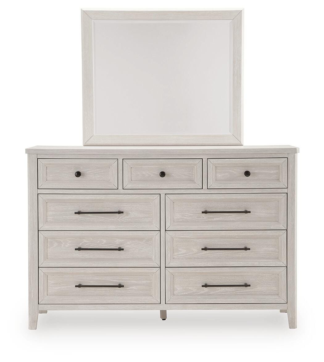Darbonton Dove White Dresser and Mirror by Ashley at Eve Furniture