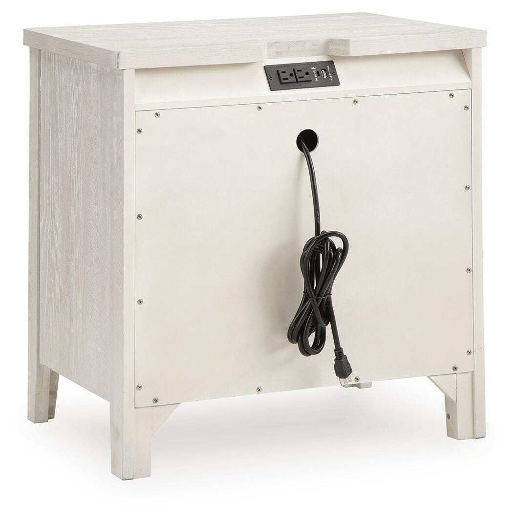 Darbonton Dove White Nightstand by Ashley at Eve Furniture