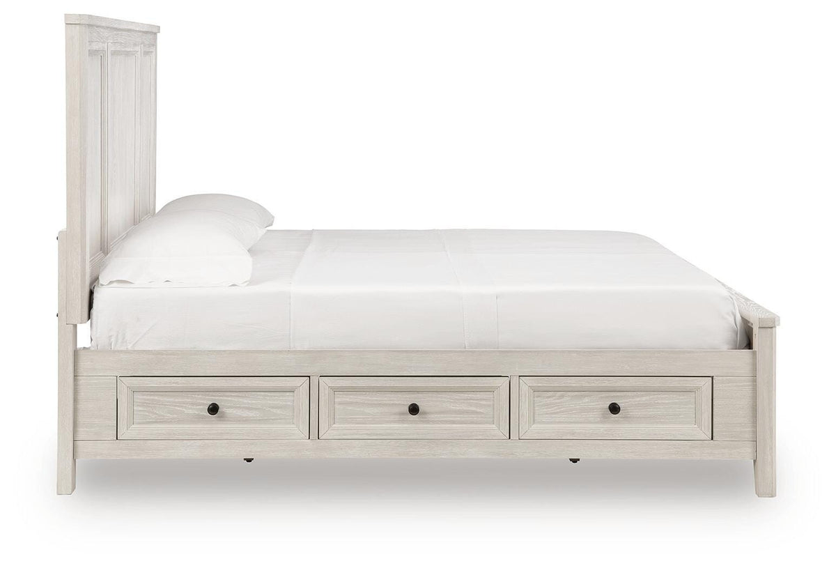 Darbonton Dove White Queen Panel Storage Bed by Ashley at Eve Furniture