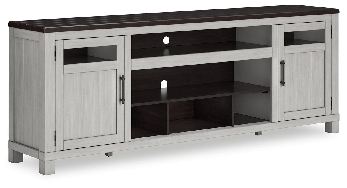 Darborn Gray/Brown 88" TV Stand by Ashley at Eve Furniture