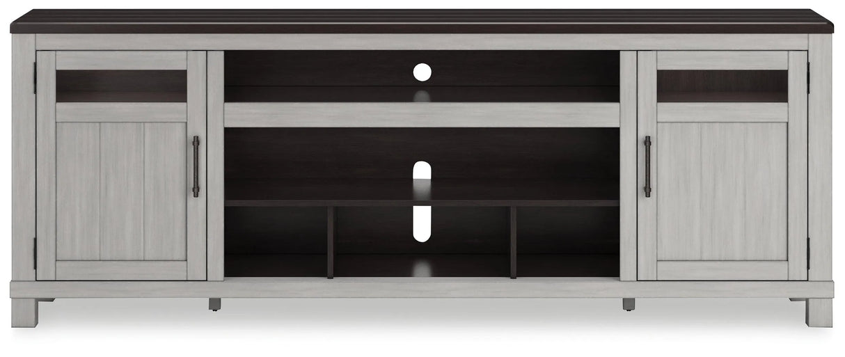 Darborn Gray/Brown 88" TV Stand by Ashley at Eve Furniture