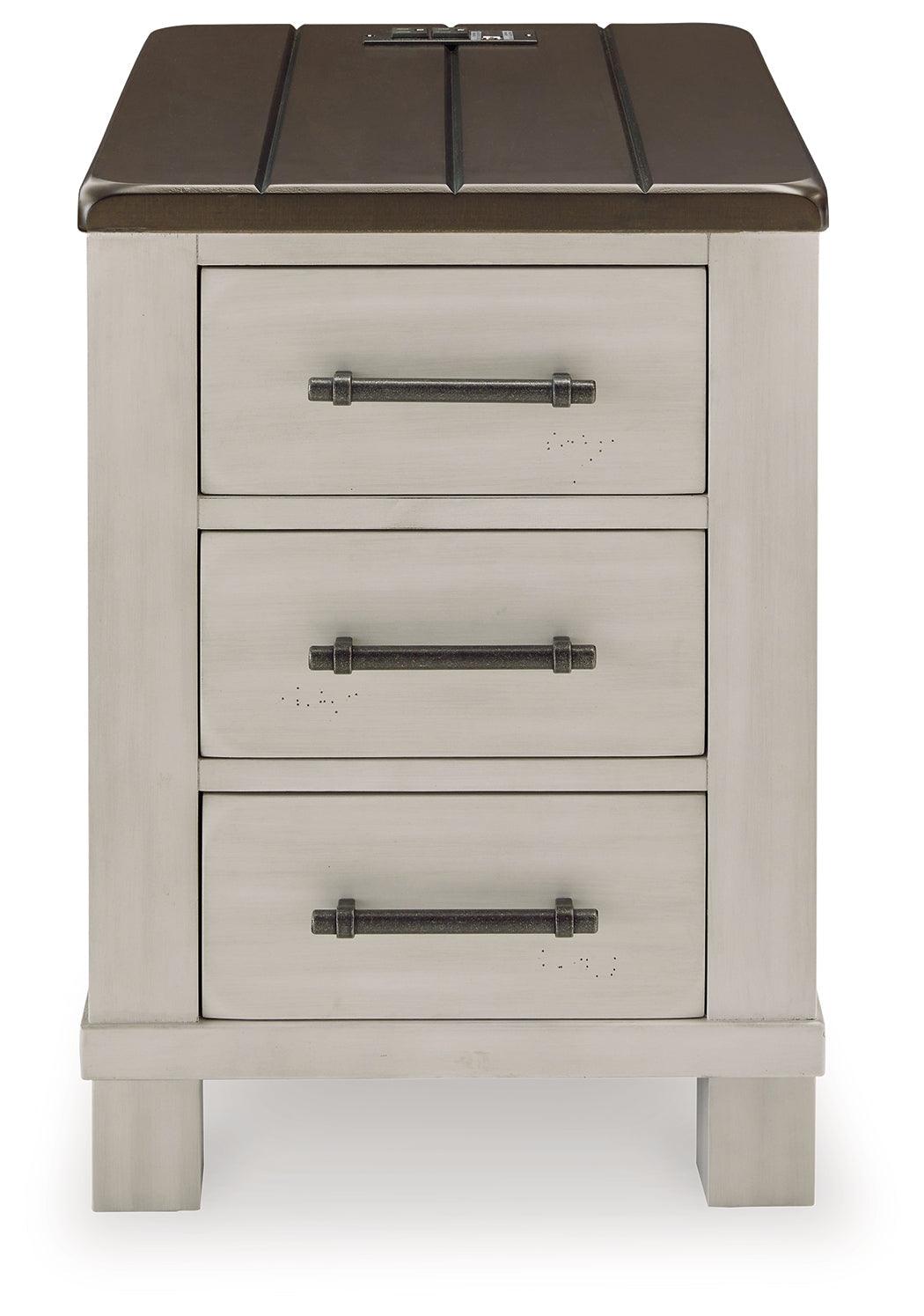 Darborn Gray/Brown Chairside End Table by Ashley at Eve Furniture