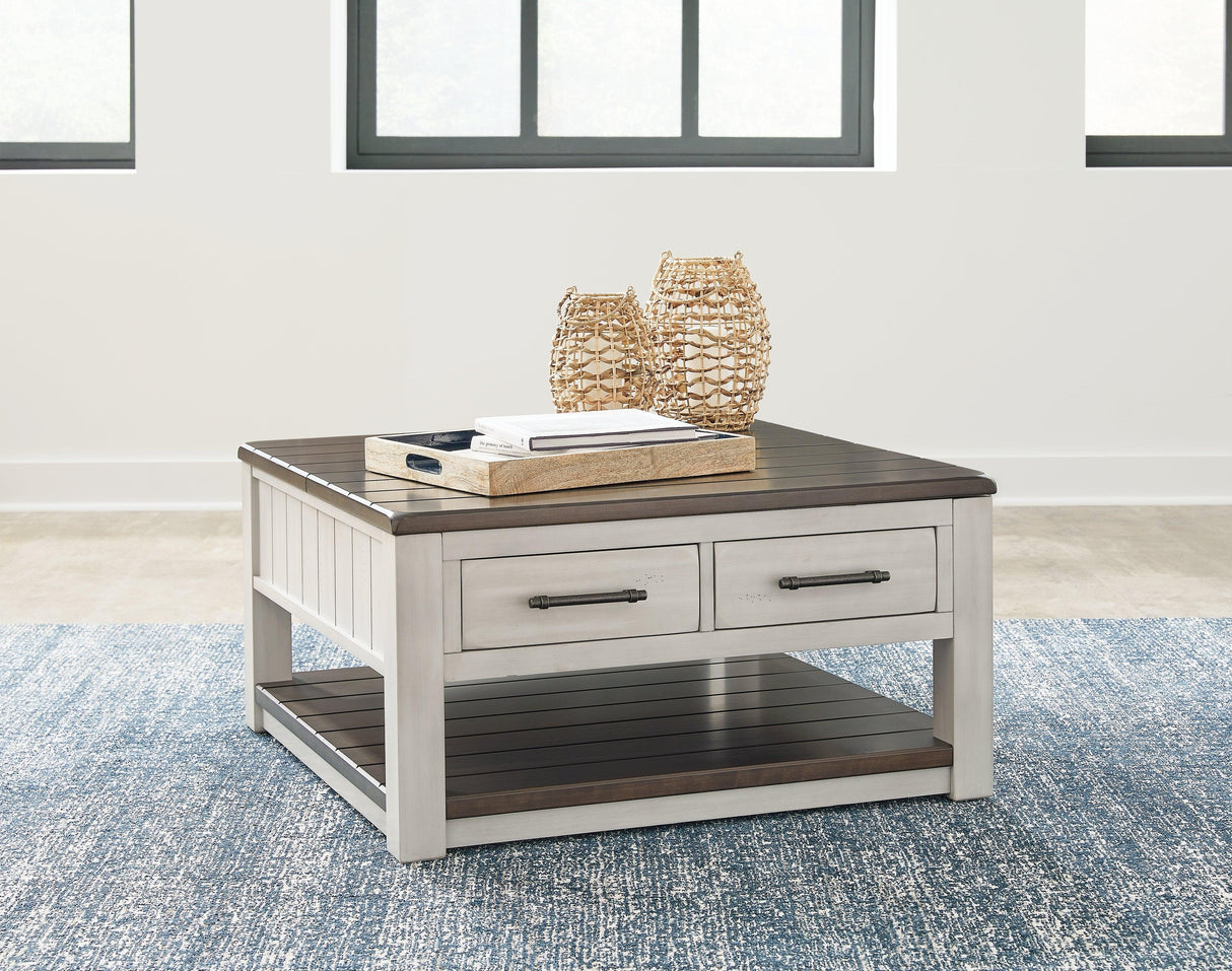 Darborn Gray/Brown Lift Top Coffee Table by Ashley at Eve Furniture