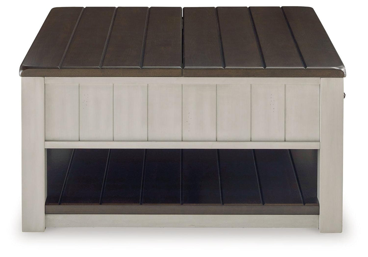 Darborn Gray/Brown Lift Top Coffee Table by Ashley at Eve Furniture