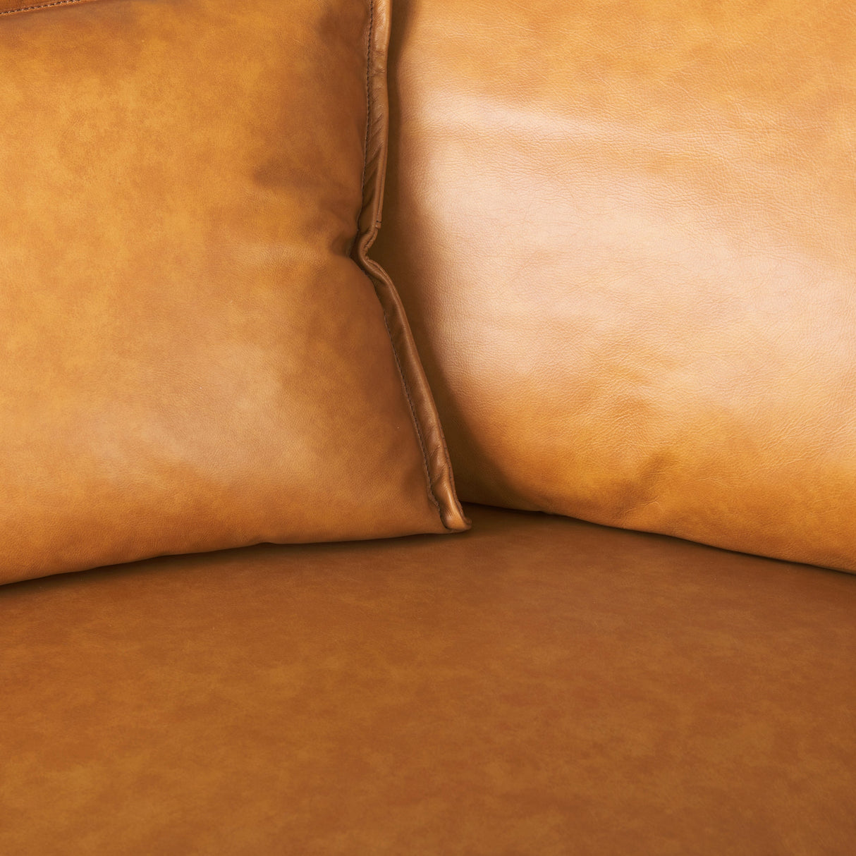 D'Arcy 111"L x 70"D x 33"H Tan Leather Left Chaise Sectional by Mercana at Eve Furniture