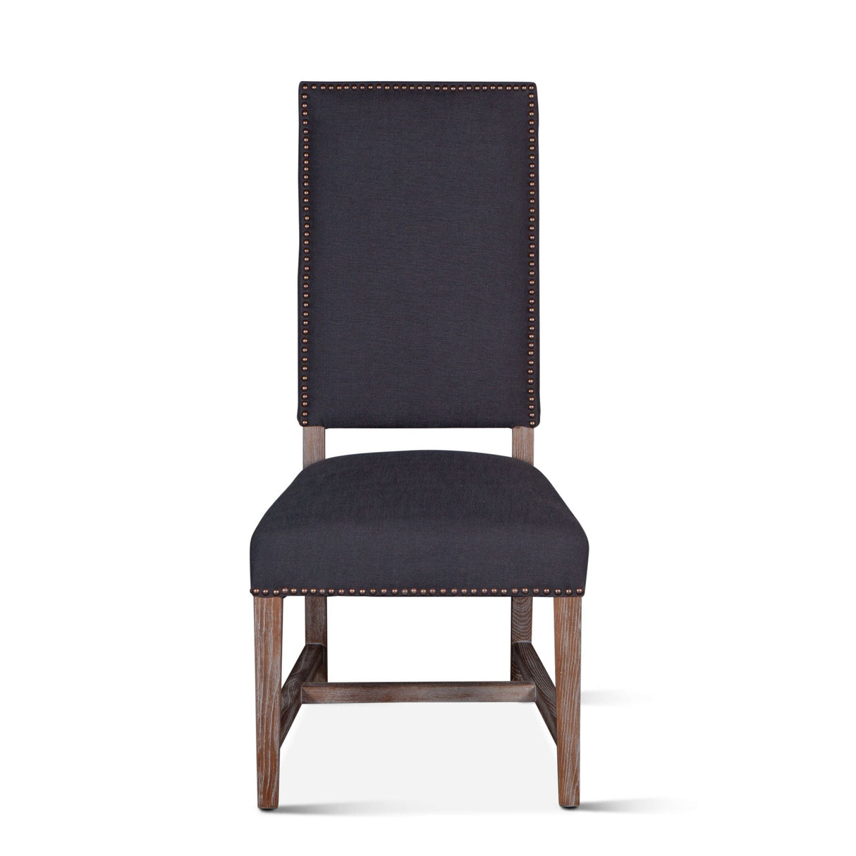 Darcy 21" Upholstered Dining Chair in Dark Gray Linen, Set of 2 by Home Trends & Design at Eve Furniture