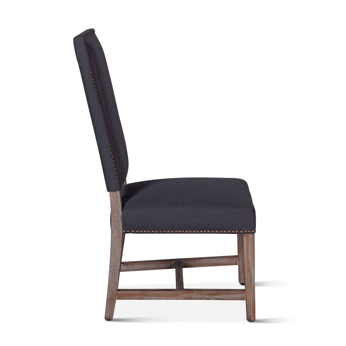 Darcy 21" Upholstered Dining Chair in Dark Gray Linen, Set of 2 by Home Trends & Design at Eve Furniture